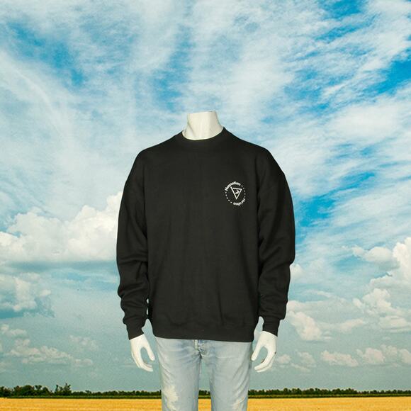 90s Vintage Hawaiian Nurtured Black Pullover Crewneck Sweatshirt L - Picture 3 of 9